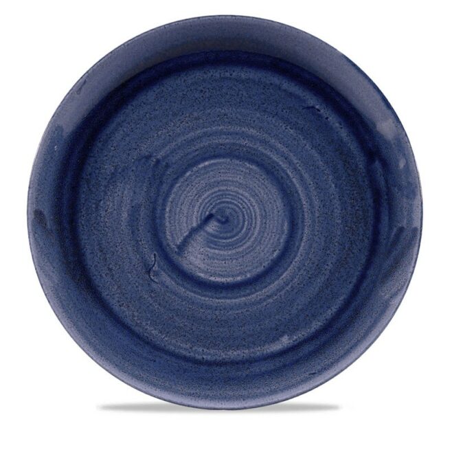 Stonecast Patina Cobalt Coupe flad tallerken 28 cm, Churchill