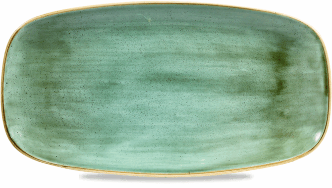 Stonecast Samphire Green oblong 35,5 x 18,9 cm, Churchill