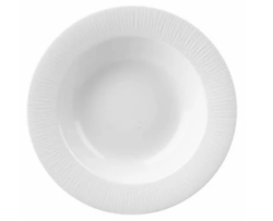 Bamboo White dyb tallerken med smal fane 24,9 cm, Churchill