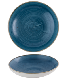 Stonecast Java Blue dyb tallerken 24,8 cm, Churchill