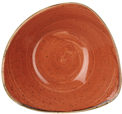 Stonecast Spiced Orange trekantet tallerken 24,5 cm, Churchill