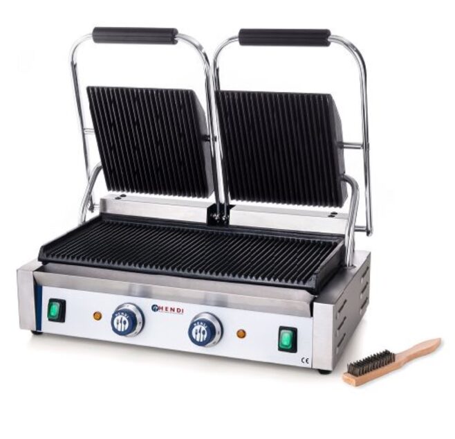 Klemgrill dobbelt rillet top og bund, Hendi