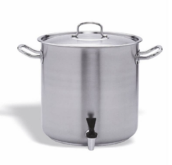 Inox-Pro Gryde med tappehane 24L m/låg, Pujadas