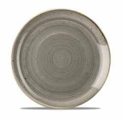 Stonecast Peppercorn Grey flad tallerken 26 cm, Churchill