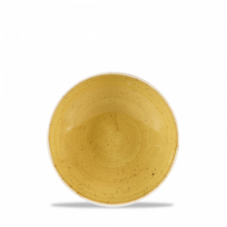 Stonecast Mustard Seed Yellow dyb tallerken 18,2cm, Churchill