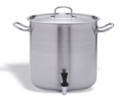 Inox-Pro Gryde med tappehane 16,5L m/låg, Pujadas
