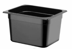 Gastrobakke i sort plast 1/2 65 mm