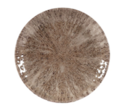 Zircon brown, flad tallerken, 16,5cm