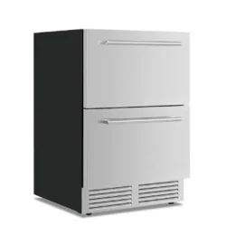 Køleskab med 2 skuffesektioner, Klimaitalia DW 82 STÅL måler 595x 628 x 820