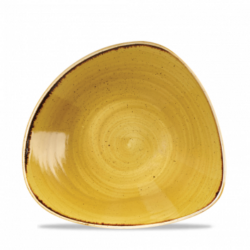 Stonecast Mustard Seed Yellow trekantet skål 23,5 cm, Churchill