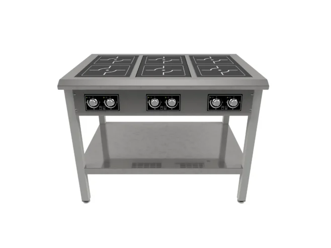 Induktionskogebord 6 zoner 310x310 6x 5kW Large, NORQI MADE IN DENMARK