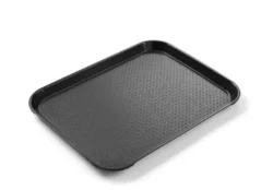 Serveringsbakke i sort plast 26,5x34,5x(h)2 cm, Hendi