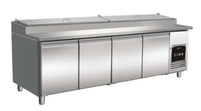 Saladette m/ 4 låger og granittop 2528x800x1040