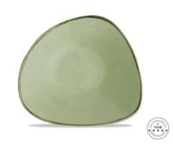 Stonecast Sage Green trekantet skål 23,5cm, Churchill