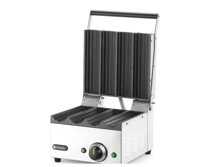 Klemgrill til 4x hotdogbrød, Hendi