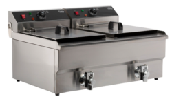 Friture 2x10 L bordmodel 2x5 kw 400v med tappehane