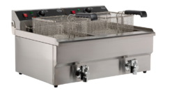 Friture 2x10 L bordmodel 2x5 kw 400v med tappehane