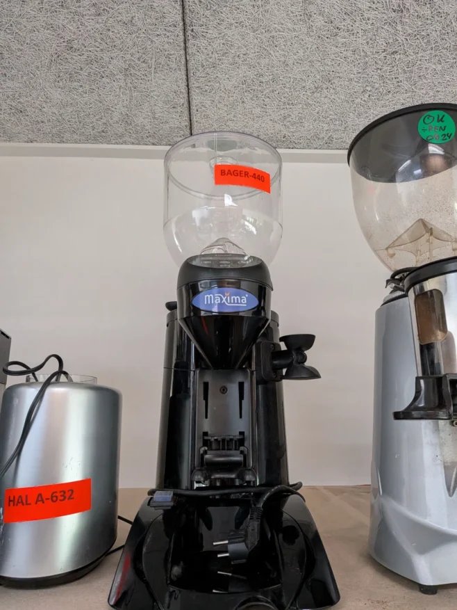 kaffekværn fra maxima, brugt - 14 dages garanti. Du kan tilkøbe 12 mdr. for 799 kr.