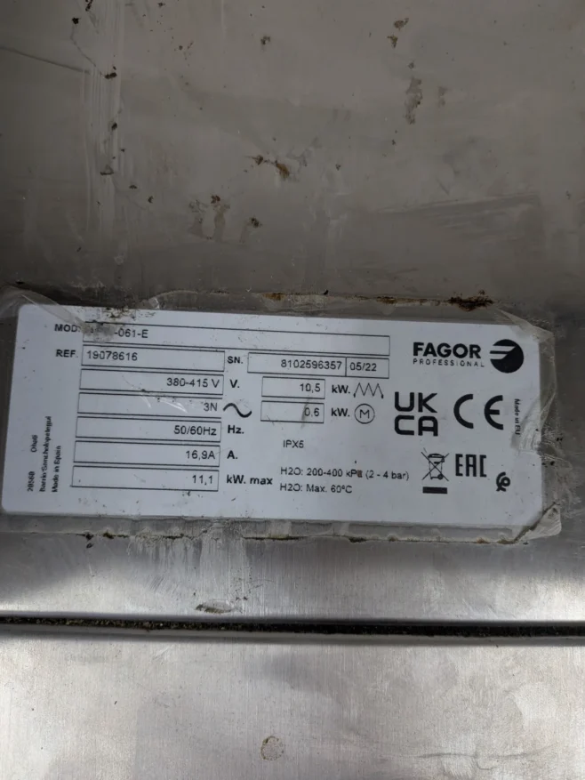 Fagor APW-061 industrial oven, used